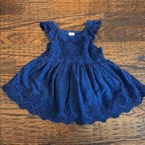 GAP Navy Eyelet Casual Kids Dress